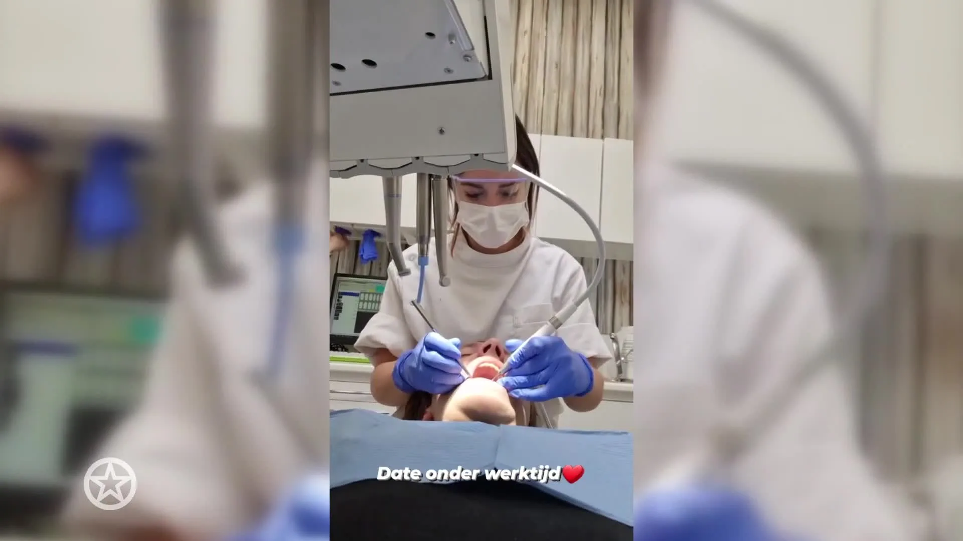 Thomas van der Vlugt bij tandarts en vriendin Merel Beks