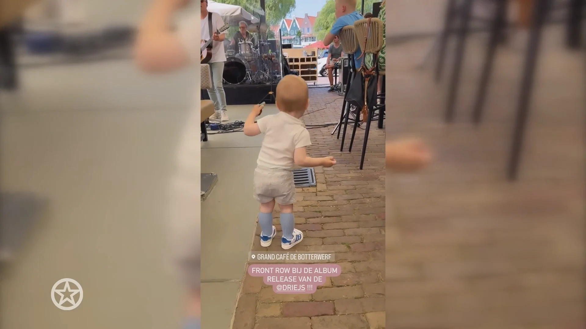 Kindje Annemarie en Simon Keizer rockt erop los