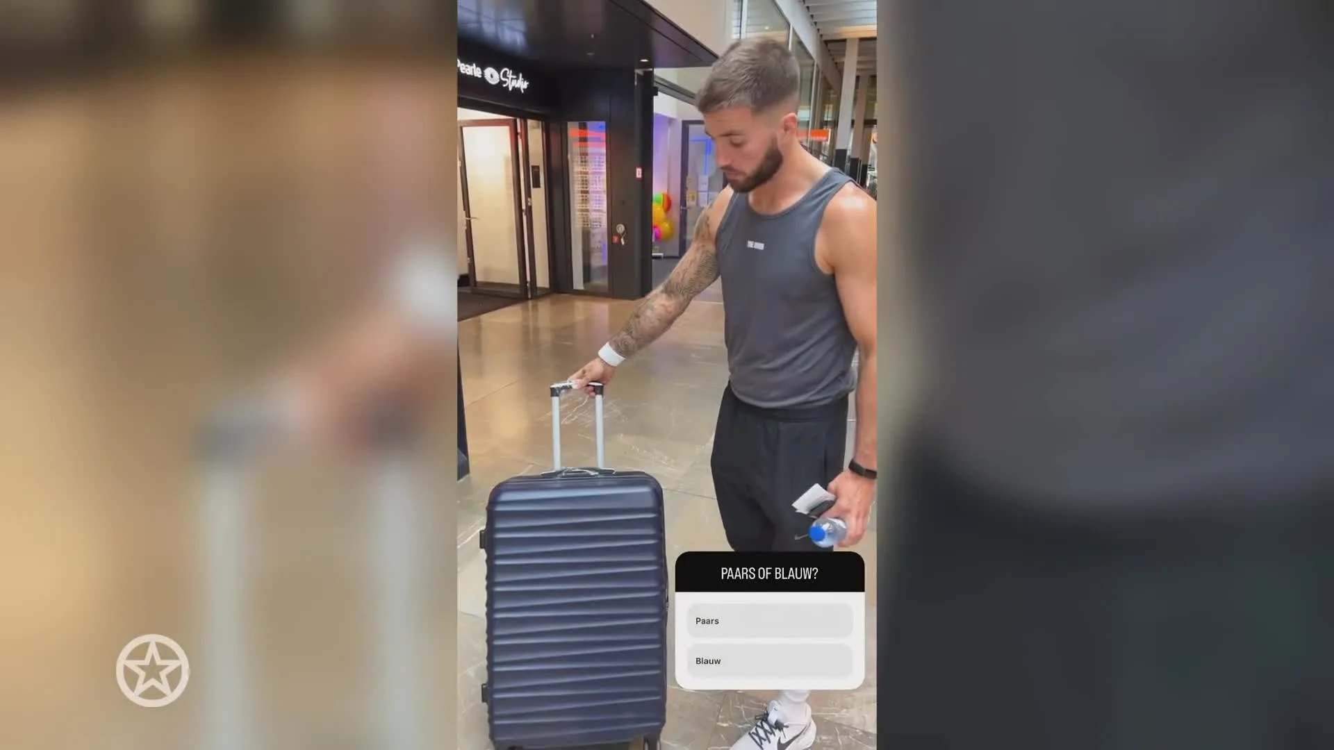 Donny Roelvink discussieert over koffer kleur