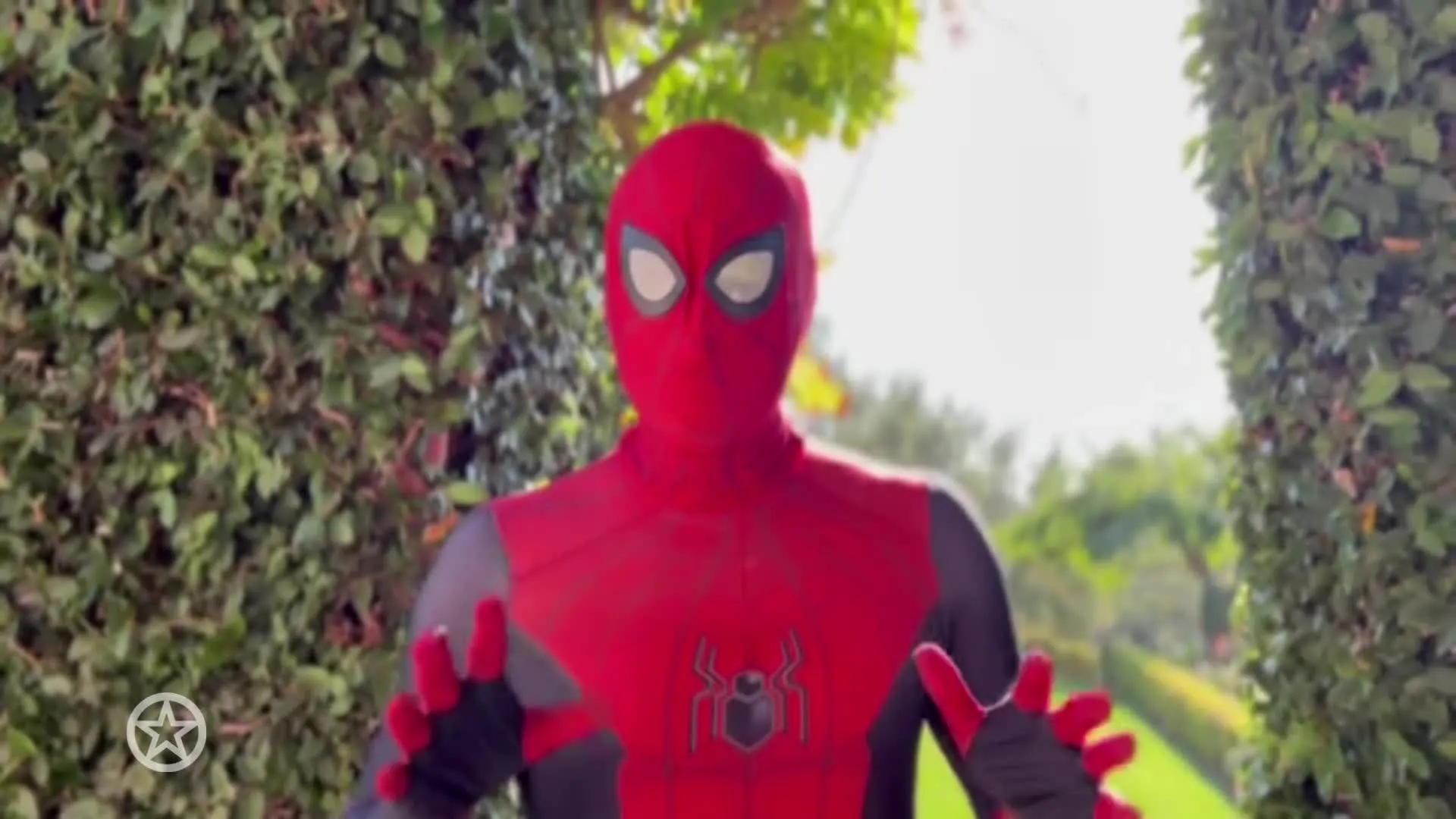 Prins Harry verkleedt zich als Spider-Man voor kerstboodschap