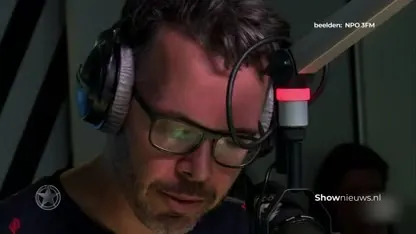 Michiel Veenstra in de ballenbak op z'n laatste 3FM-dag