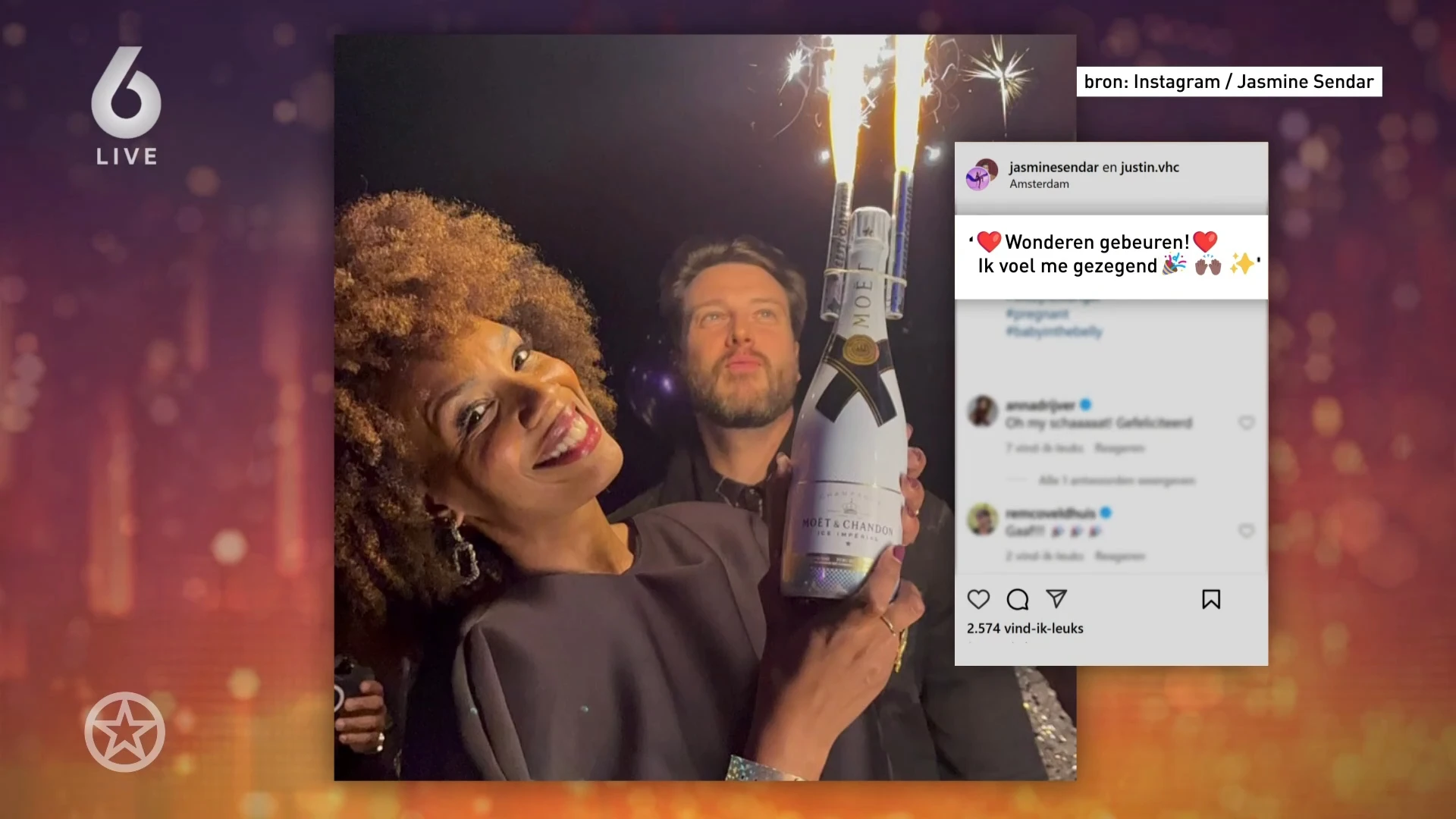 Heuglijk babynieuws: Jasmine Sendar is in verwachting