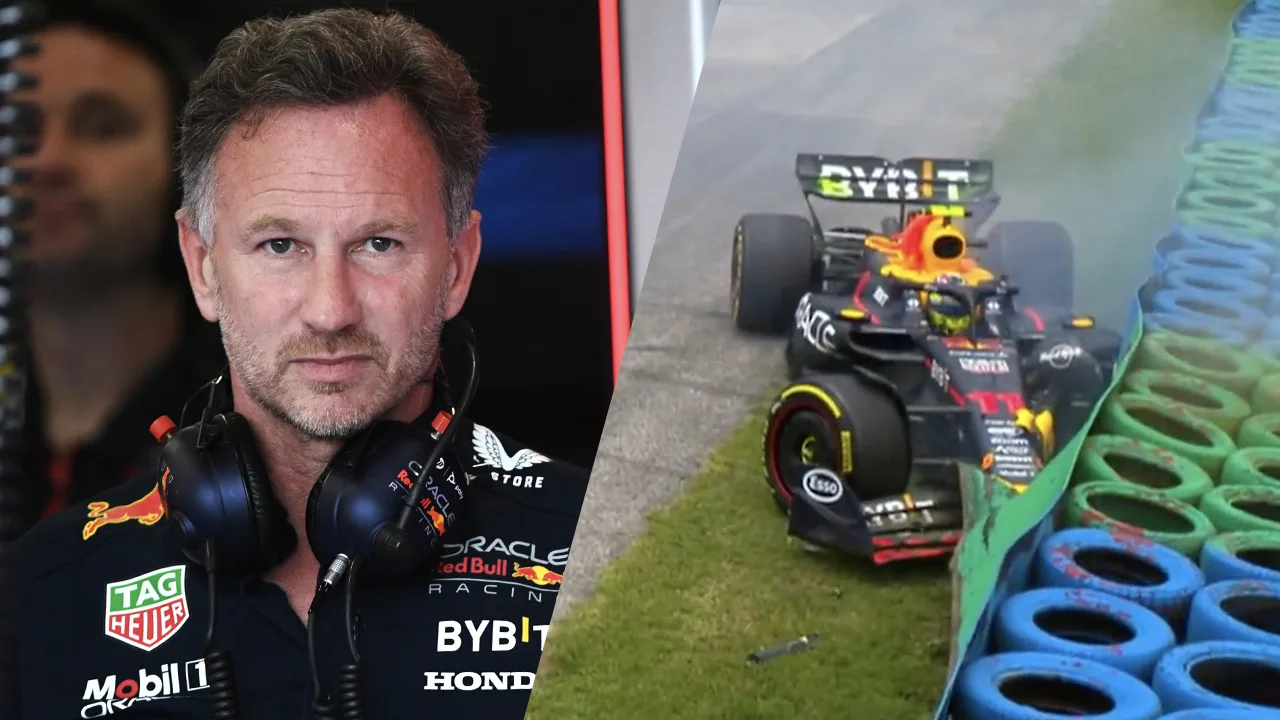 Video: Horner gefrustreerd over crash van Pérez in eerste training GP Hongarije