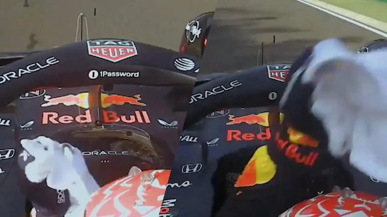 Video: Max Verstappen gooit handdoek uit zijn auto tijdens tweede vrije training Hongarije