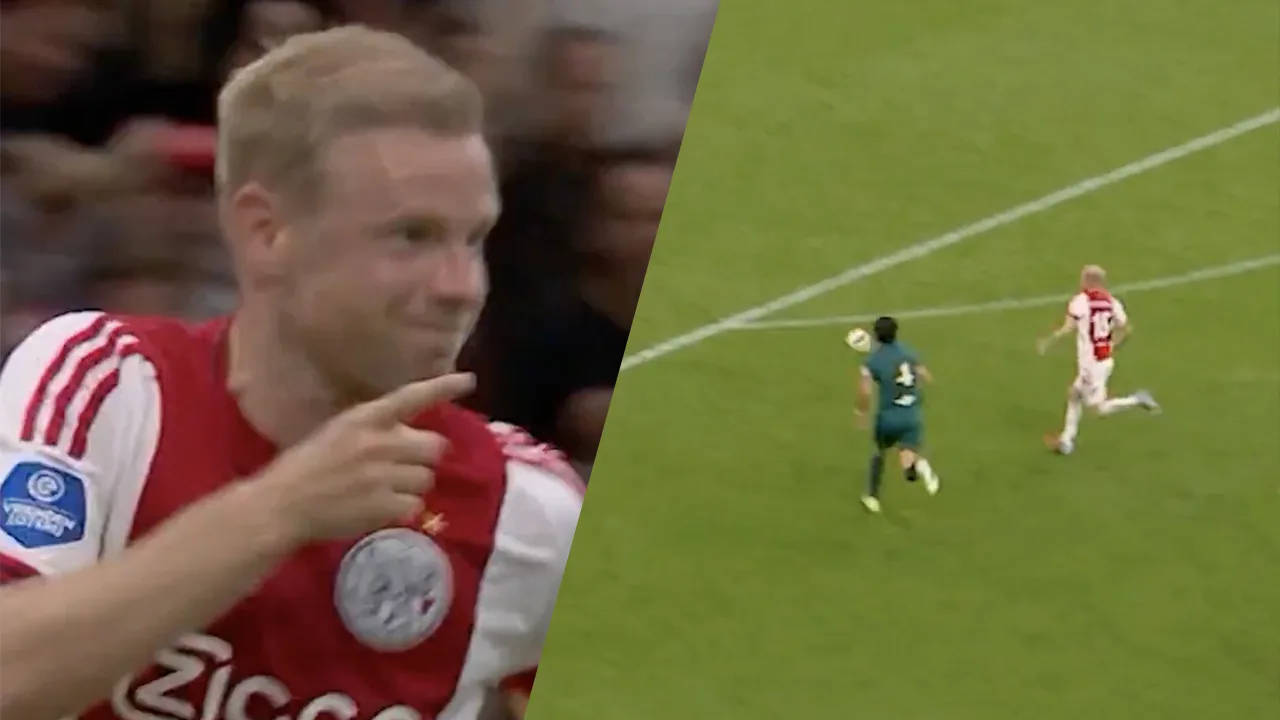 Videogoal: Ajax op voorsprong tegen PEC Zwolle door doelpunt van Davy Klaassen