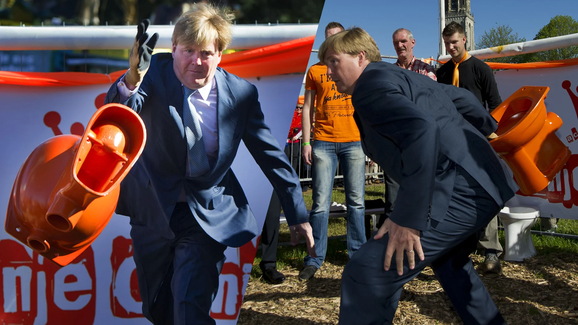 Koning Willem-Alexander oogst lof: ‘Wc-pot werpen doet hij altijd vol overgave’