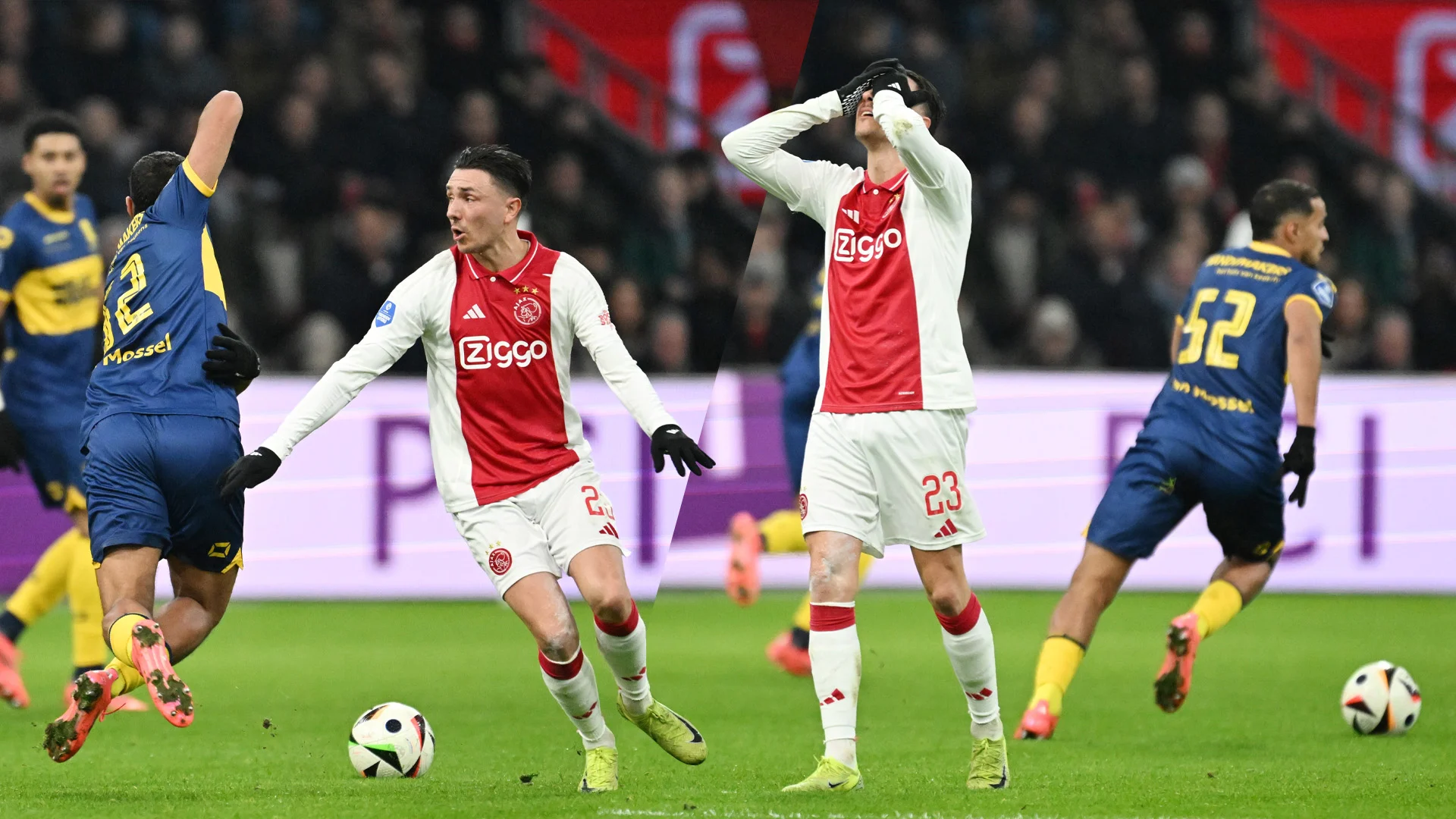 Video: Berghuis slaat handen voor z'n ogen na panna van Ihattaren