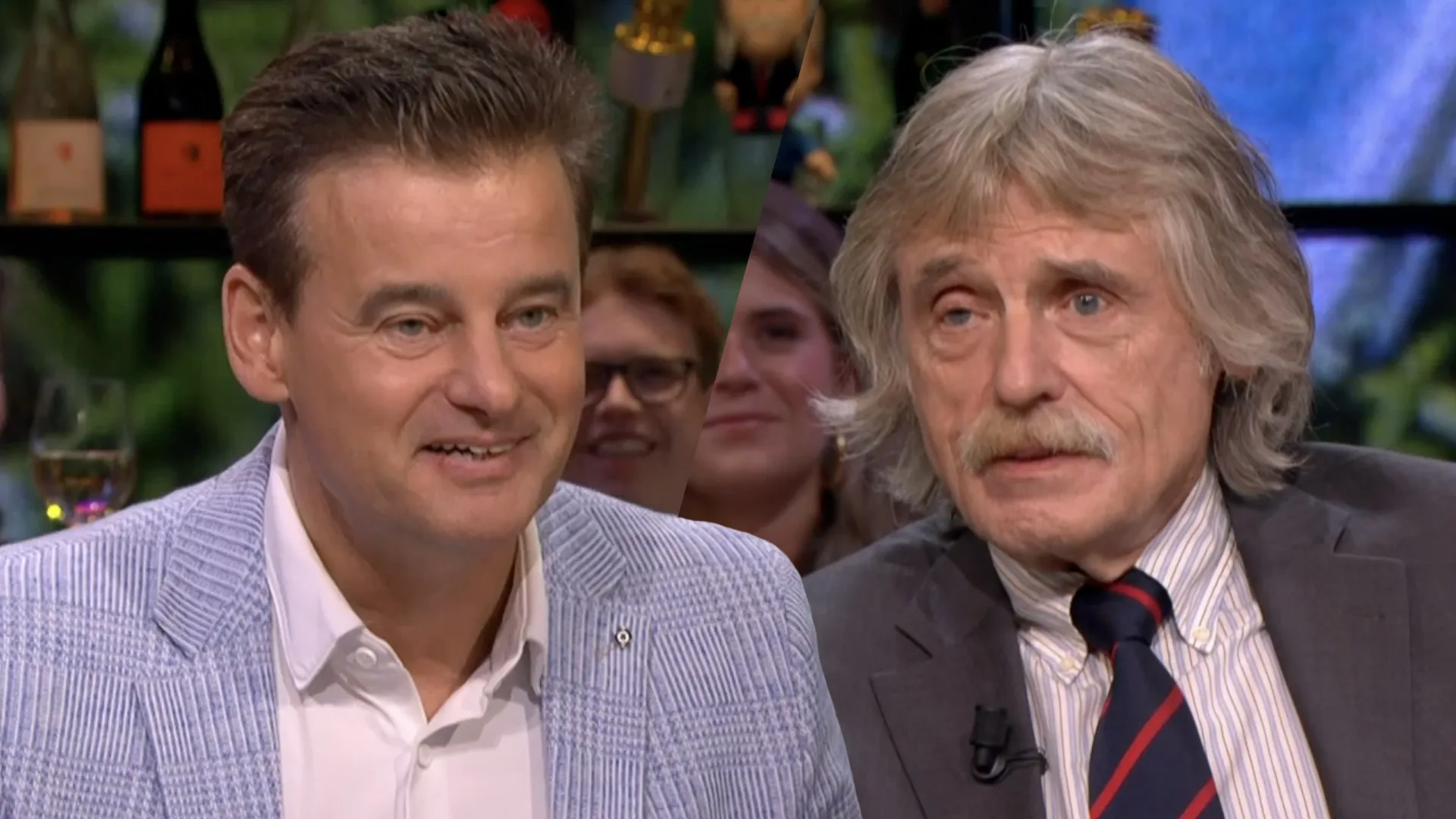 Wilfred Genee weet niet wat hij hoort als Johan Derksen vertelt waar hij dit weekend geweest is
