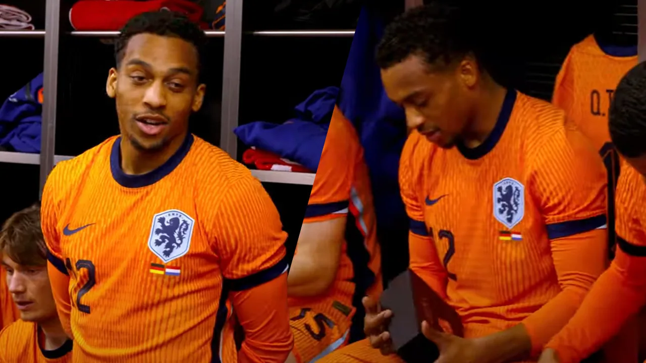 Video: Quinten Timber speecht in kleedkamer na debuut voor Nederlands Elftal