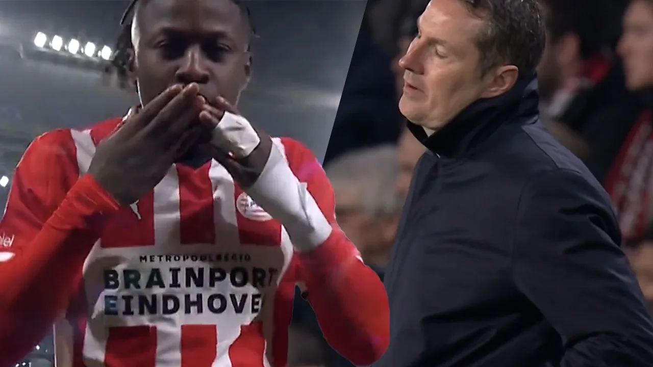 Videogoal: Bakayoko zet PSV binnen acht minuten op voorsprong tegen Feyenoord 