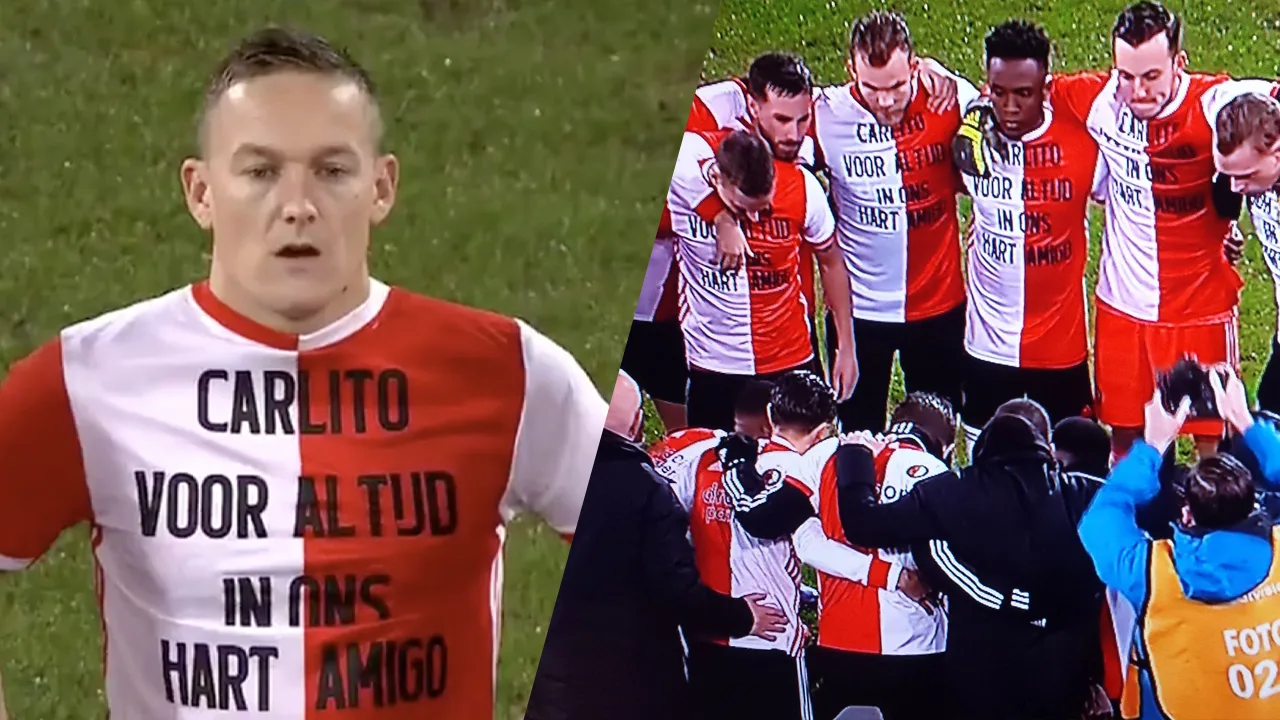 Prachtig: Feyenoord-spelers eren overleden materiaalman Carlo de Leeuw (59)
