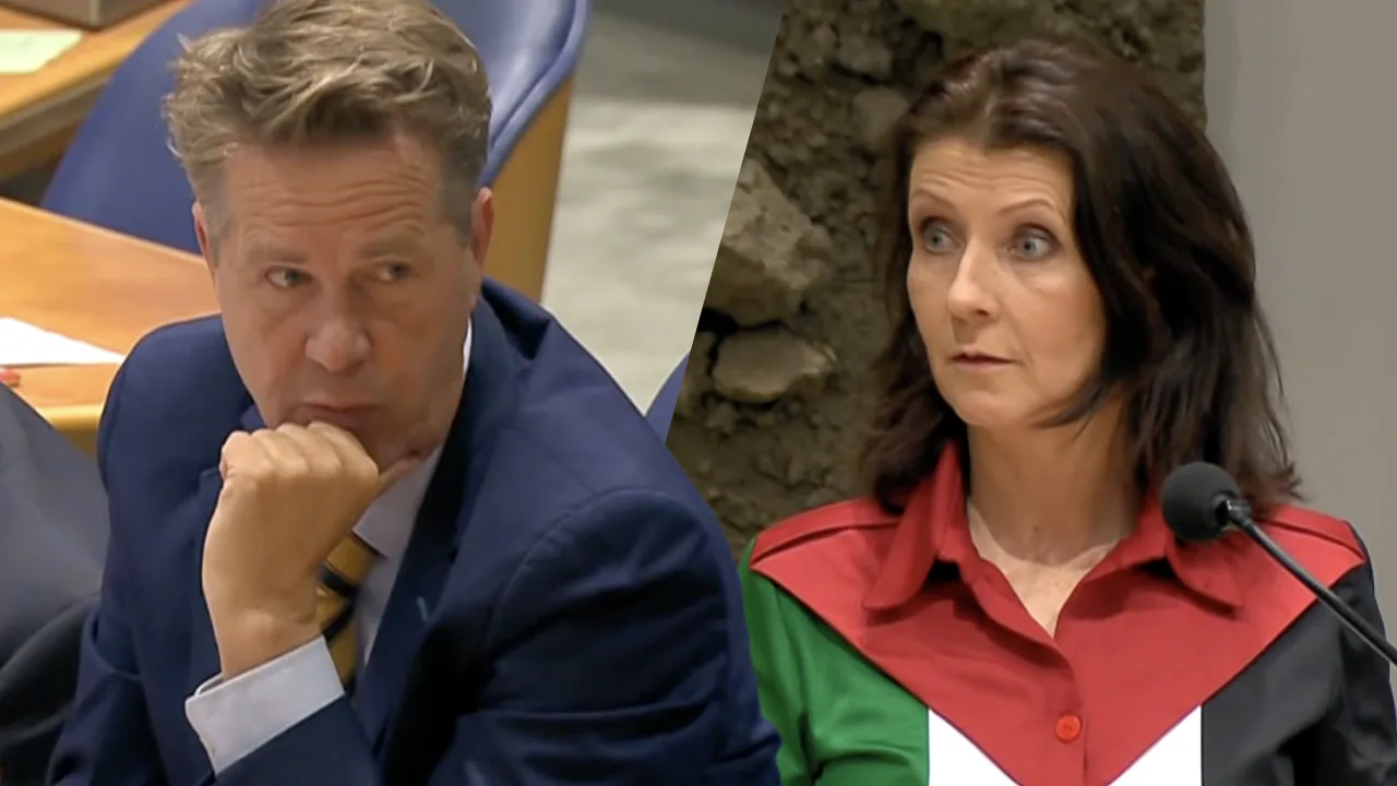 Kamervoorzitter Martin Bosma stuurt Esther Ouwehand weg om blouse met Palestijnse vlag