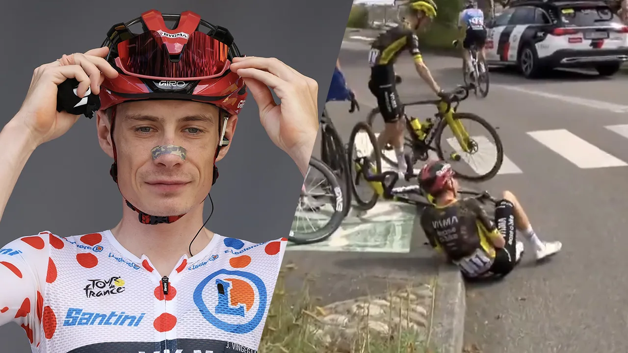 Video: Jonas Vingegaard valt na zware val uit in vijftiende etappe en verlaat Tour de France
