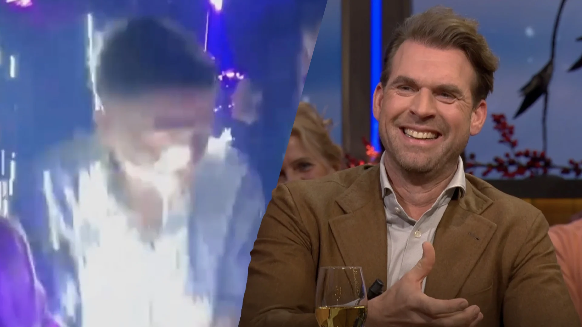 Rutger Castricum ziet André Hazes tijdens show geraakt worden door vuurwerk: 'Was dat z'n moeder?'
