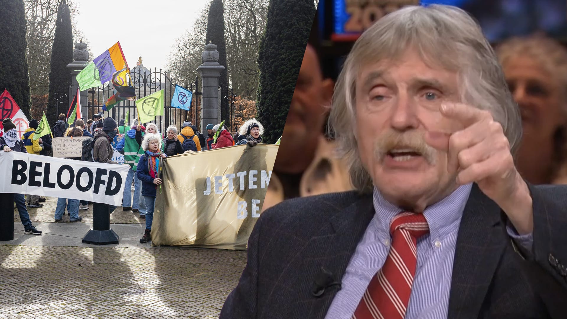 Johan Derksen over Extinction Rebellion bij beëdiging kabinet: 'Die moet je gewoon aanpakken!'