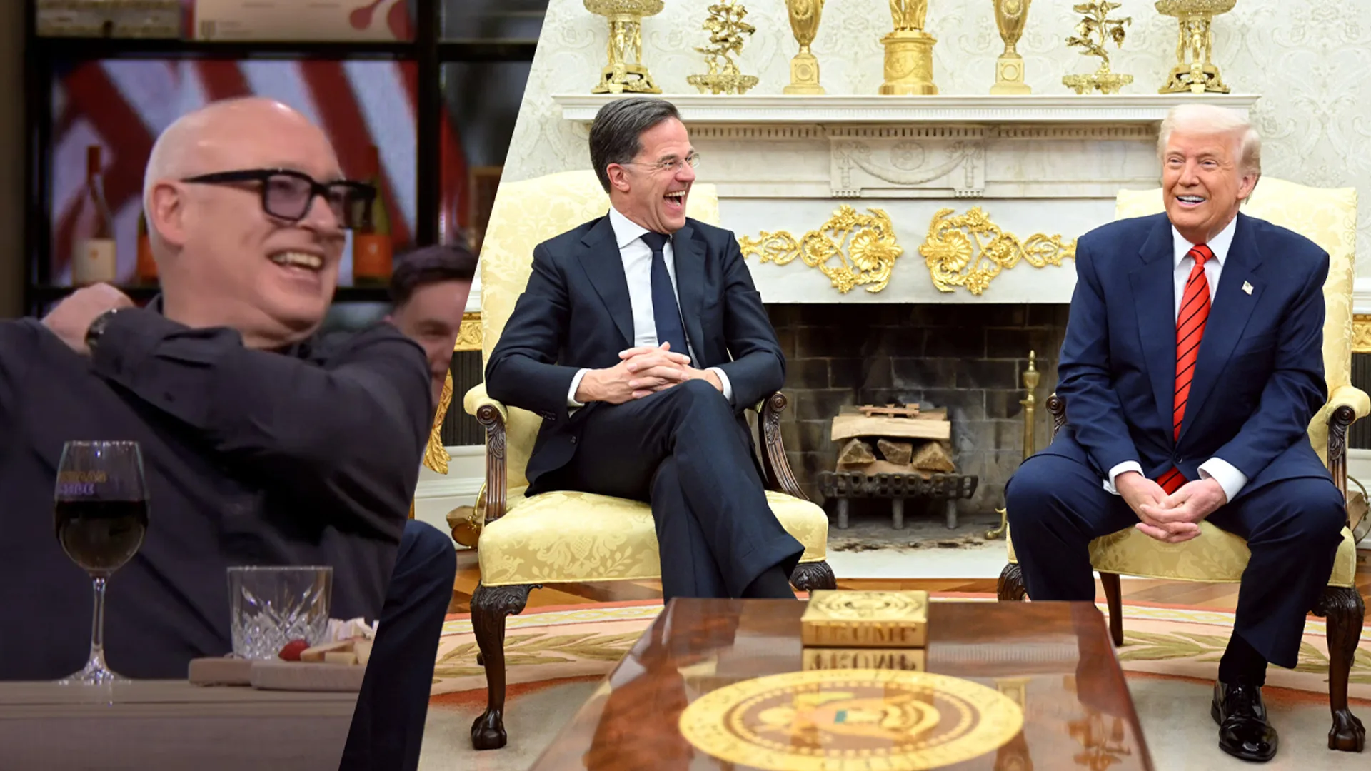 René ziet bezoek van Mark Rutte aan Donald Trump: 'Hij zit 'm echt tot hier in z'n hol!'