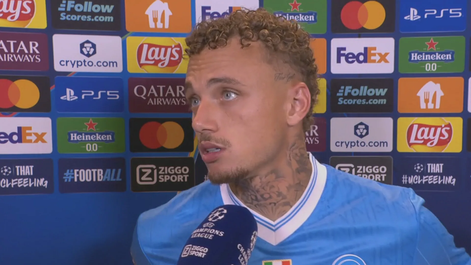 Gefrustreerde Noa Lang na PSV - Napoli: ‘Ik kan beter niks zeggen’