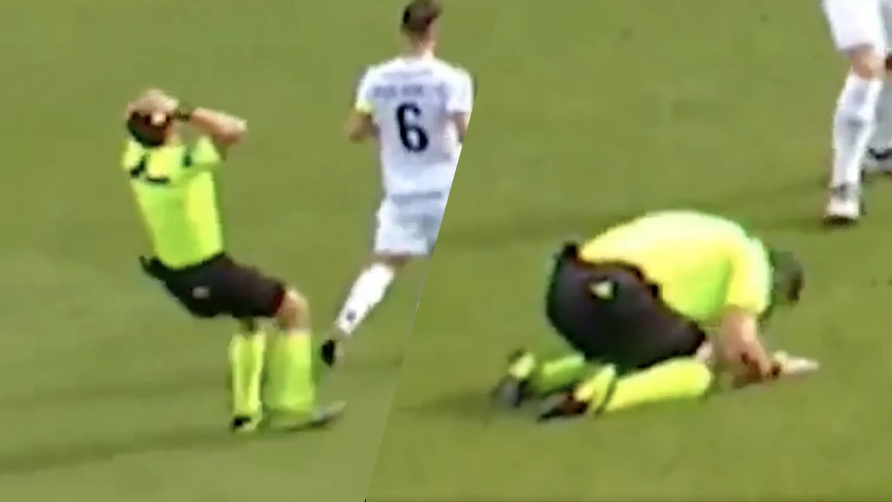 Deense scheidsrechter baalt enorm nadat hij voordeelregel niet toepast