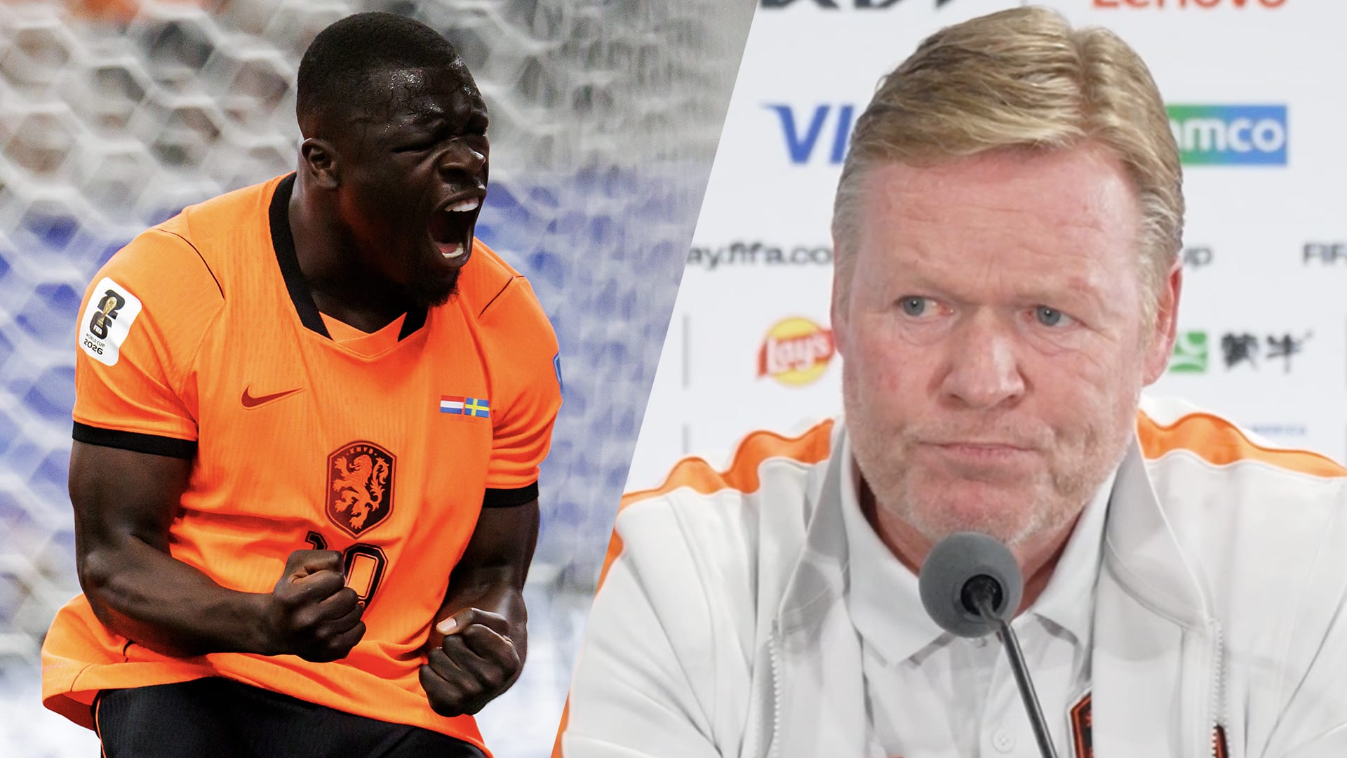 Ronald Koeman laat zich uit over mogelijke basisplaats voor Brian Brobbey