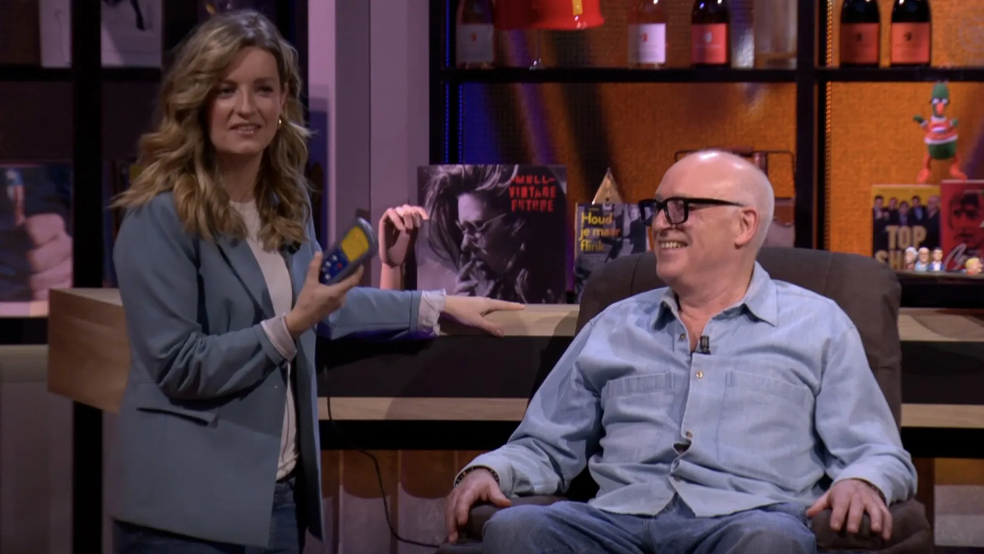 'De stoel trilt heel erg bij je billen, een beetje wat Albert Verlinde iedere avond heeft!'