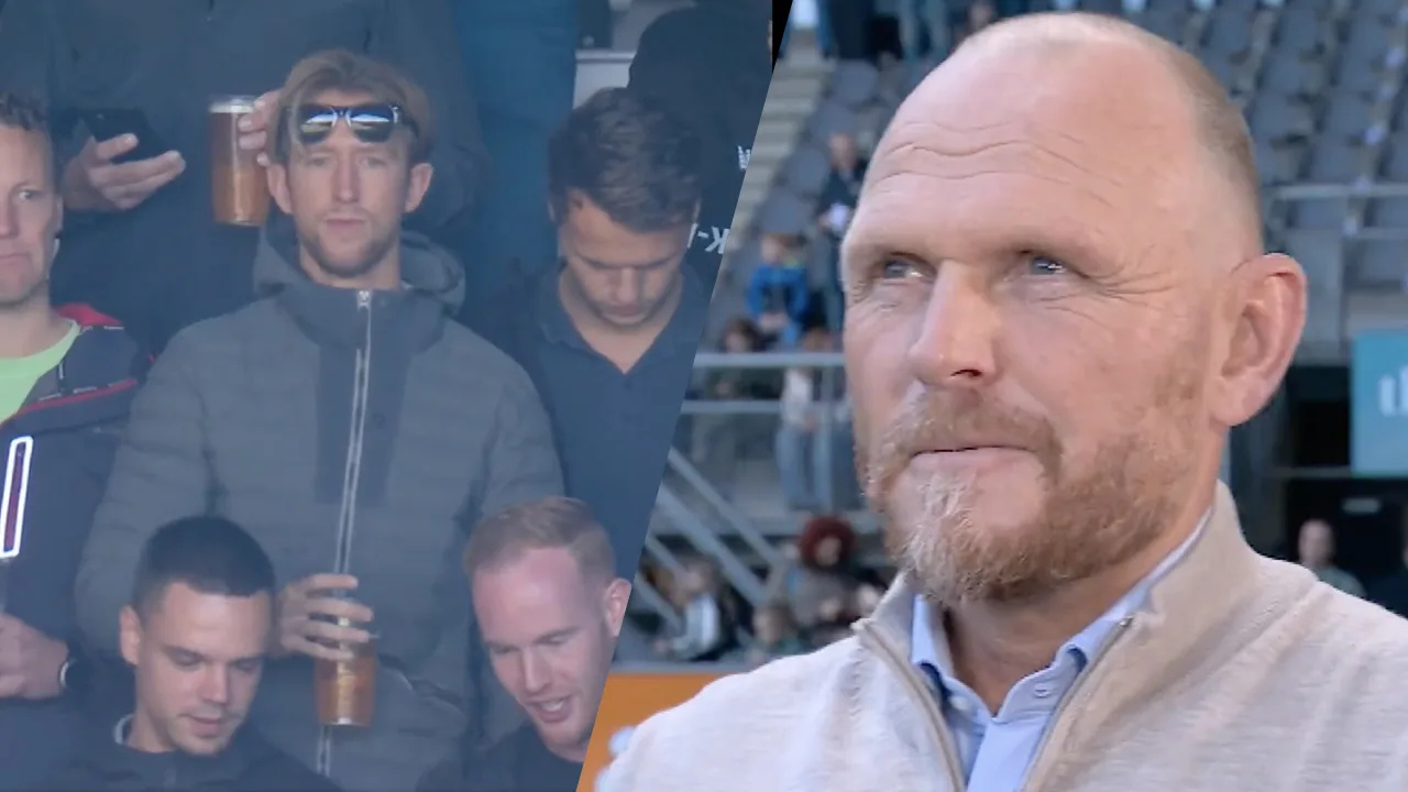 Joseph Oosting ziet Michel Vlap tussen uitfans: 'Is dat bier?'