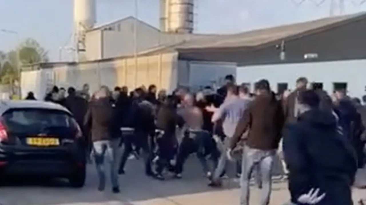 VIDEO: Massale knokpartij tussen aanhangers Fortuna Sittard en Go Ahead Eagles