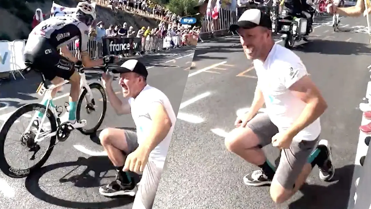 Prachtig: Beste vriend van Wout Poels door het dolle heen na etappewinst in Tour de France