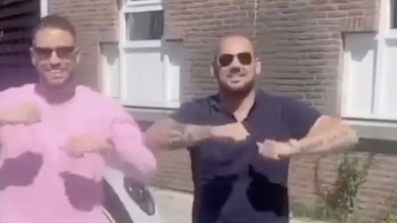 ZIEN: Wesley Sneijder danst erop los op TikTok