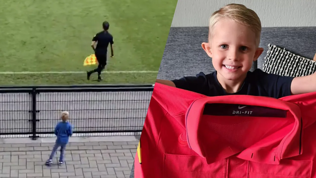 5-jarig grensrechtertje oefent voor later en krijgt speciaal cadeau