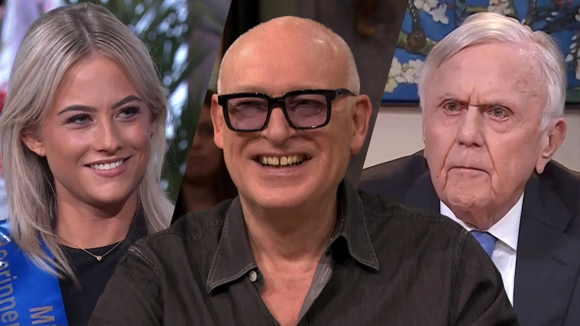 René van der Gijp geniet van gesprek tussen Harry Mens en knappe boerinnen