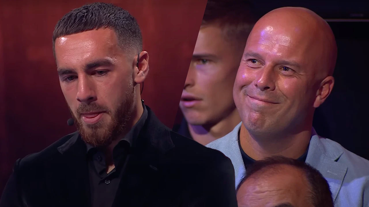 Kökçü emotioneel tijdens Eredivisie Awards na compilatie van laatste seizoen bij Feyenoord