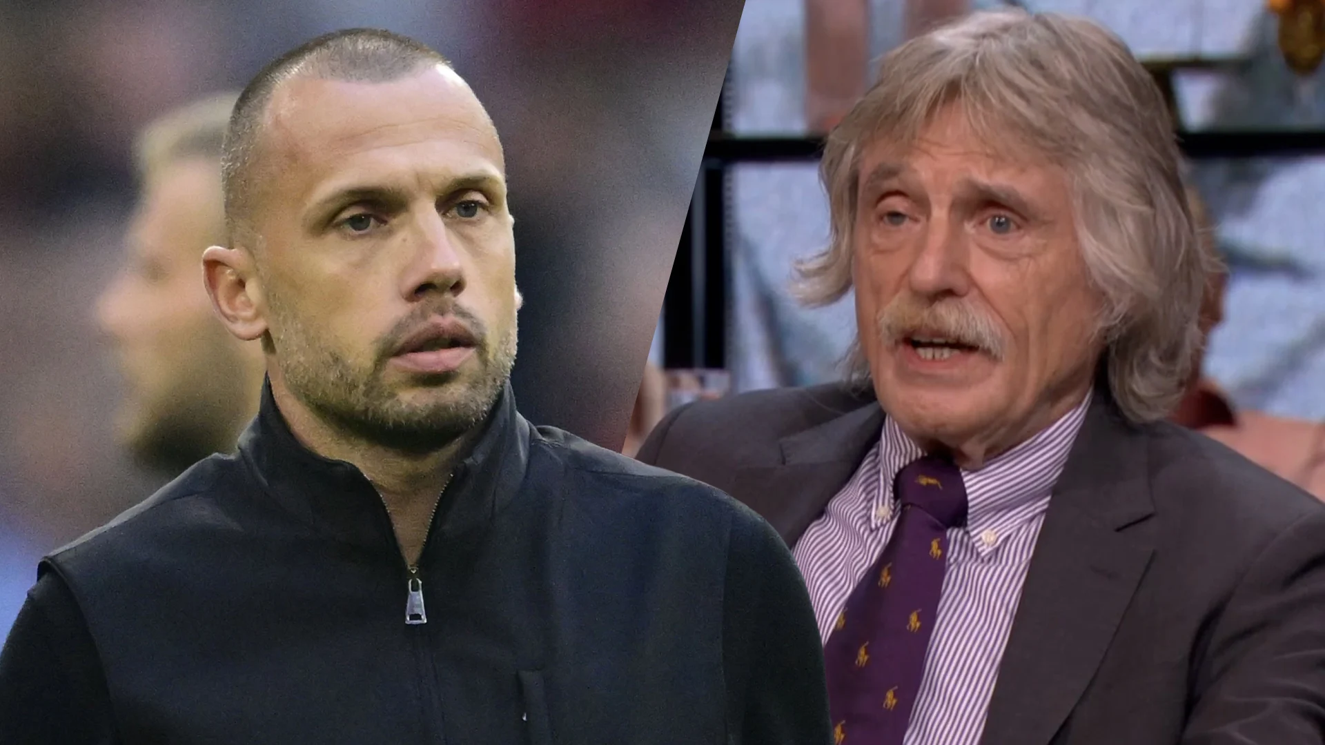Johan Derksen over John Heitinga: 'Een jargon-prevelend warhoofd die niet te volgen is'