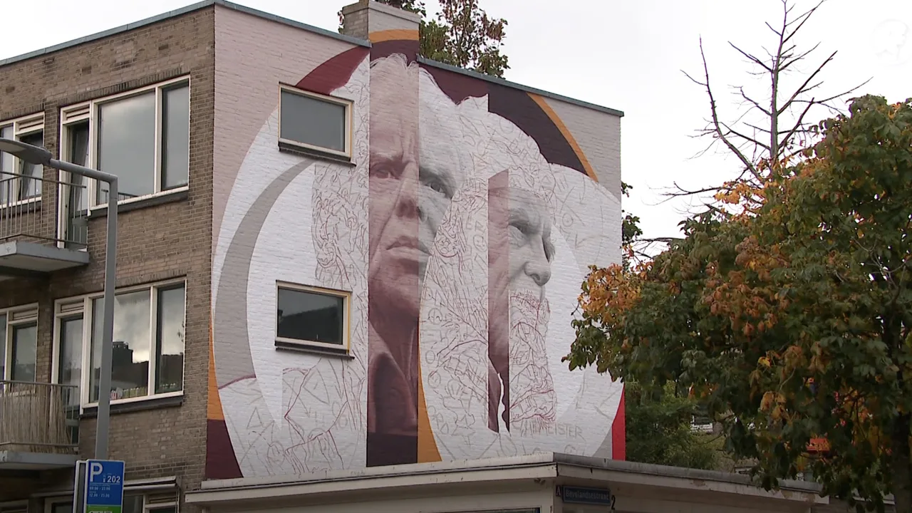 Video: Leo Beenhakker vereeuwigd in Rotterdam met reusachtige muurschildering