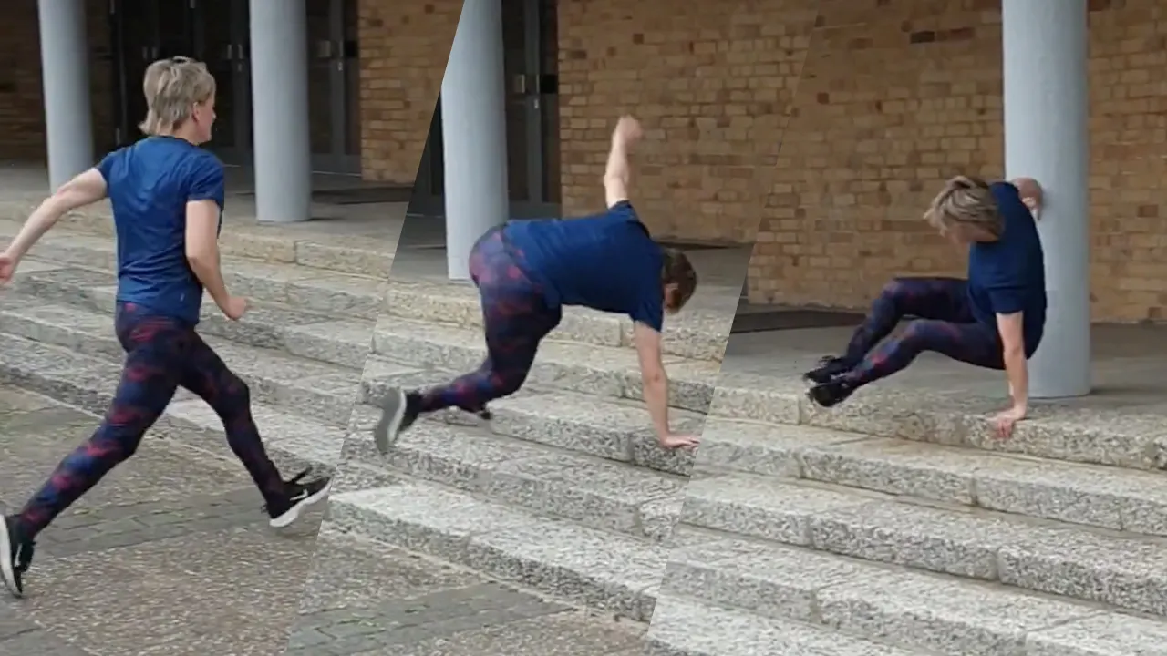 'Wim Kieft' blijkt verborgen talent te hebben en freerunt erop los