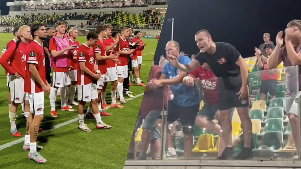Video: AZ-fan spreekt spelers toe na Conference League-nederlaag: 'Wij zijn beter dan iedereen!'
