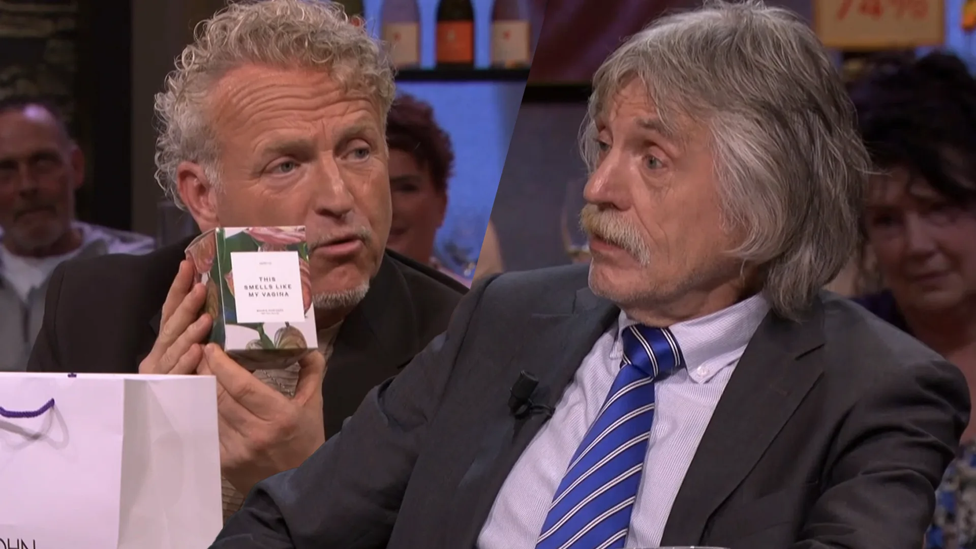 Gordon wil Johan Derksen live bij Vandaag Inside insmeren met zalmsperma