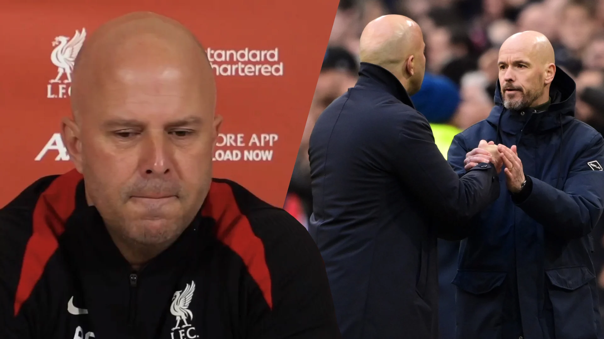 Video: Slot laat zich voor het eerst uit over ontslag Ten Hag bij Manchester United