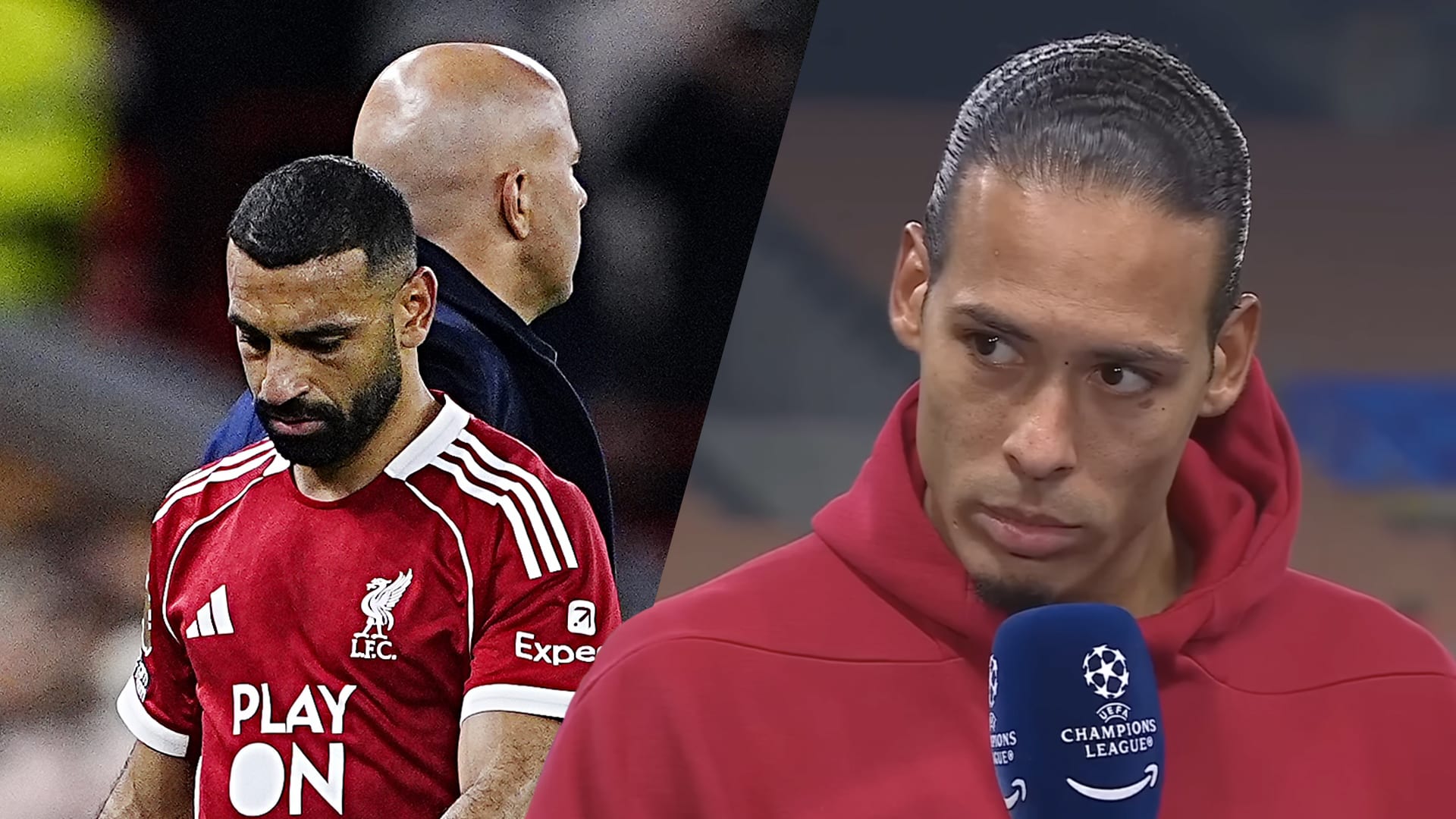 Van Dijk gevraagd naar conflict tussen Salah en Slot: 'Moet hij z'n excuses aanbieden?'