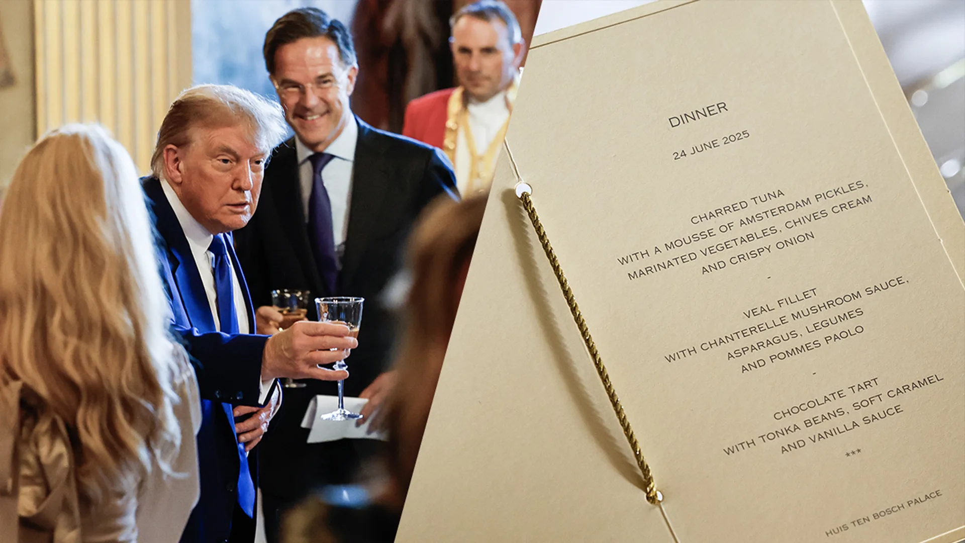 Zien: Dit stond er op het menu tijdens het NAVO-diner met de koninklijke familie