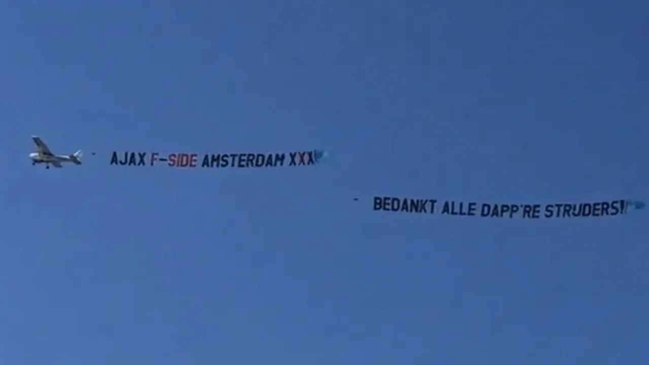 PRACHTIG! F-Side bedankt 'dapp're strijders' vanuit de lucht