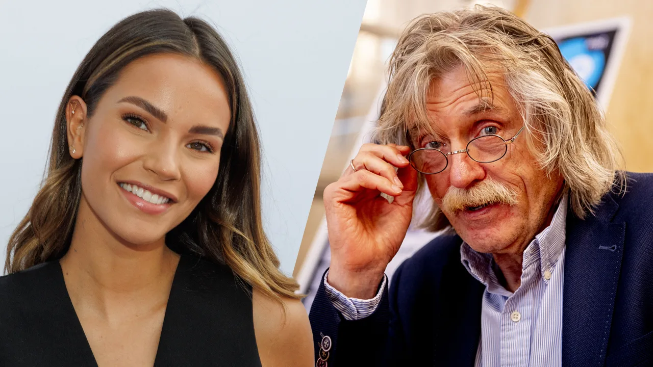 Monica Geuze lijkt zich in teasende oproep te richten tot Johan Derksen