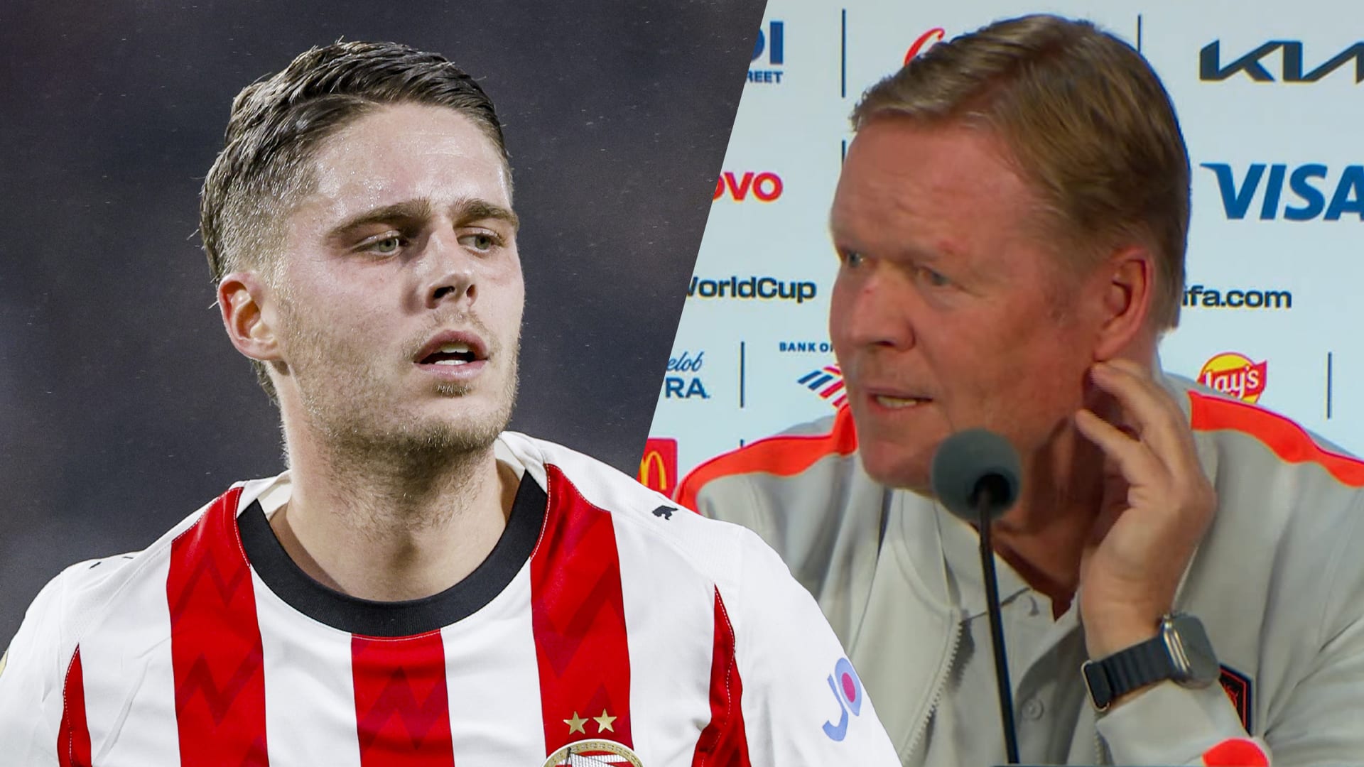 Ronald Koeman reageert op paginagrote advertentie met sneer van Joey Veerman