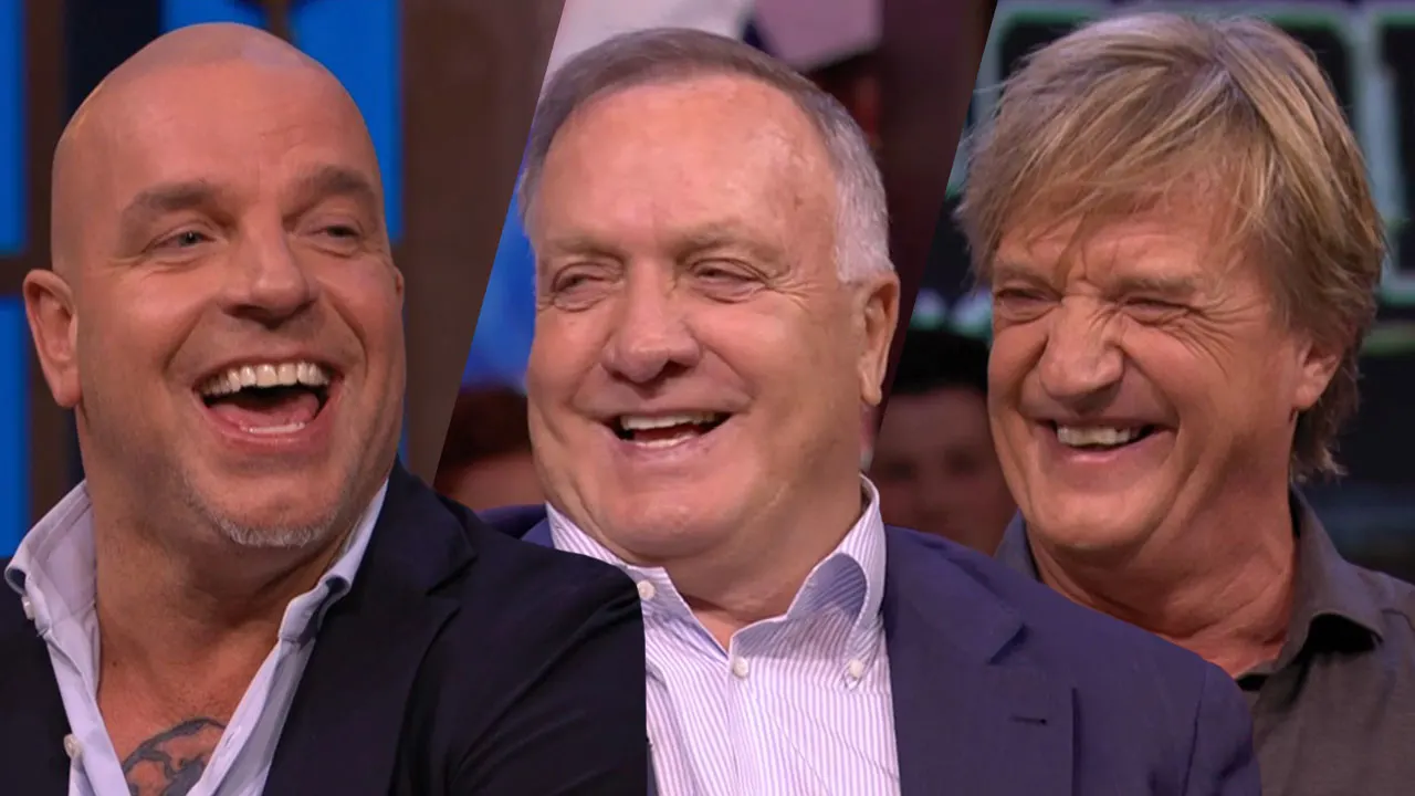 Dick Advocaat, Wim Kieft en Andy van der Meijde maandagavond aan tafel bij Veronica Offside