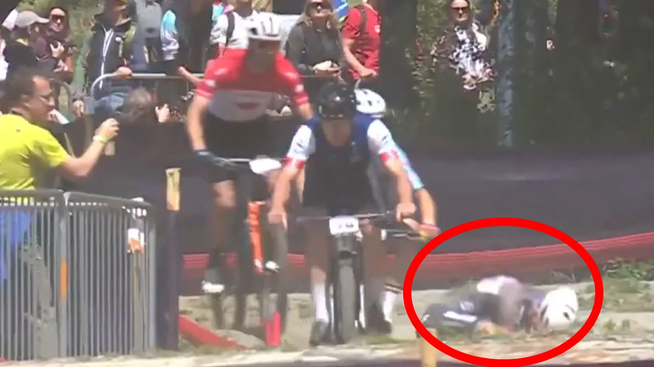 Mathieu van der Poel geeft op bij rentree op de mountainbike na twee valpartijen