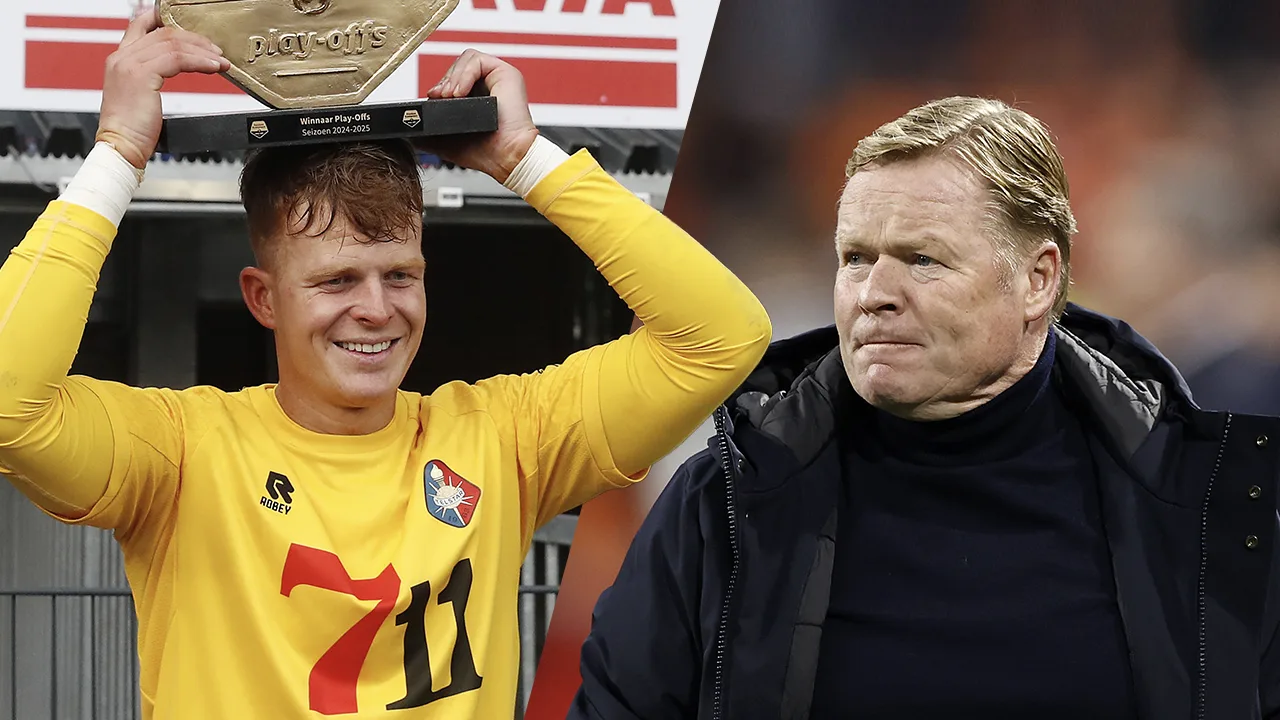 Telstar-doelman Ronald Koeman Jr. ontving kritisch appje van zijn vader