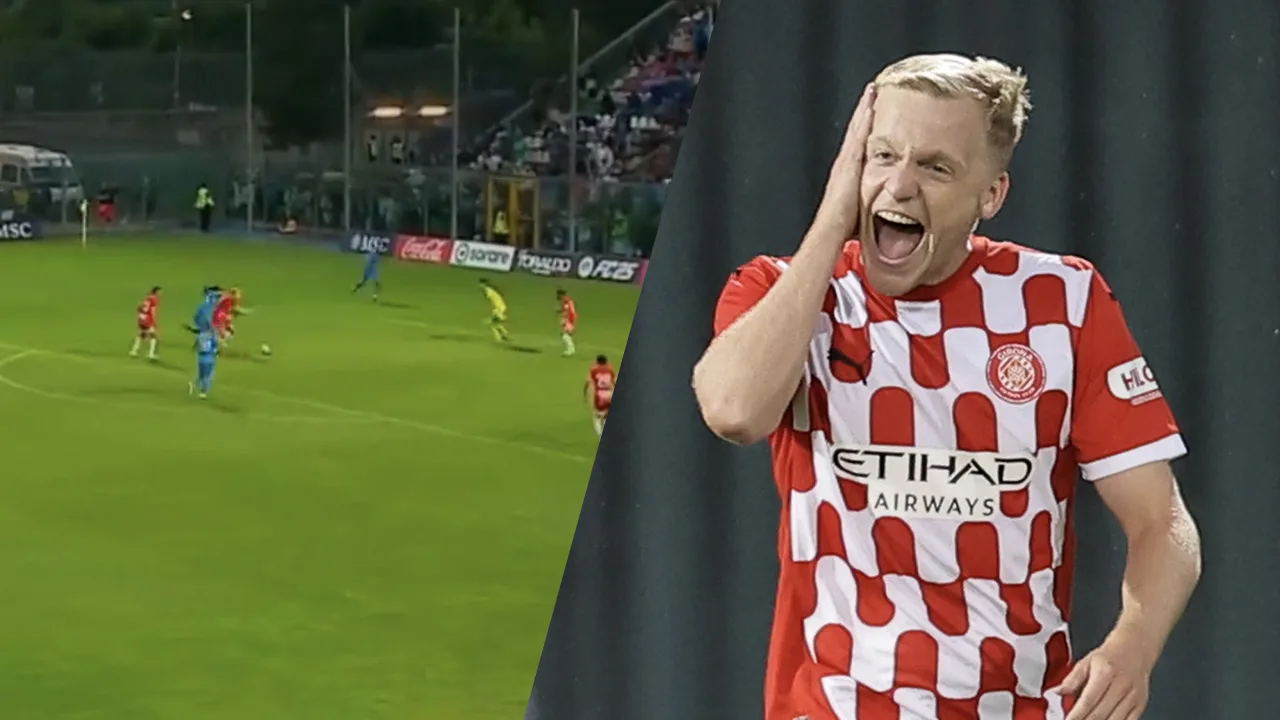 Videogoal: Donny van de Beek leidt Girona met eerste doelpunt naar overwinning tegen Napoli