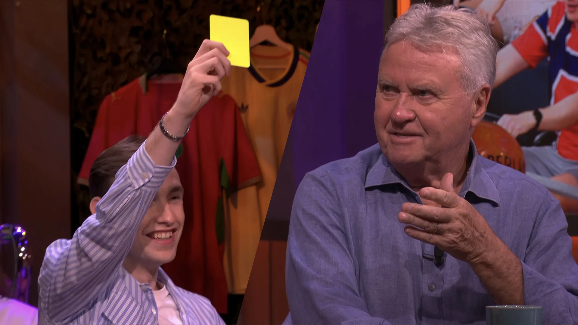 Nicky van der Gijp deelt gele kaart uit aan Guus Hiddink: 'Nu is het klaar!'