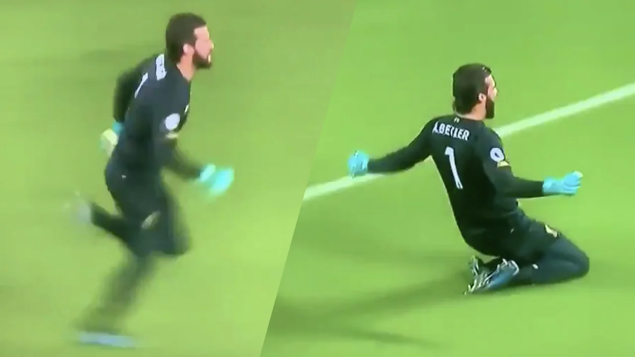 Enorme blijdschap: Alisson sprint hele veld over na assist op Salah