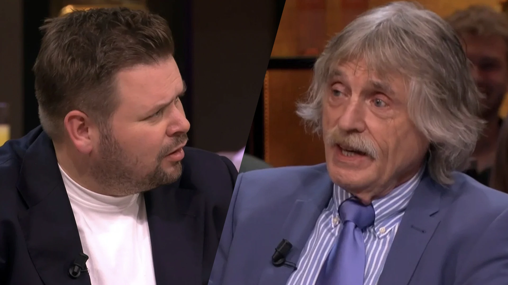 Johan Derksen tegen Thomas van Groningen: 'Als ik John de Mol was, had ik je bij me geroepen'