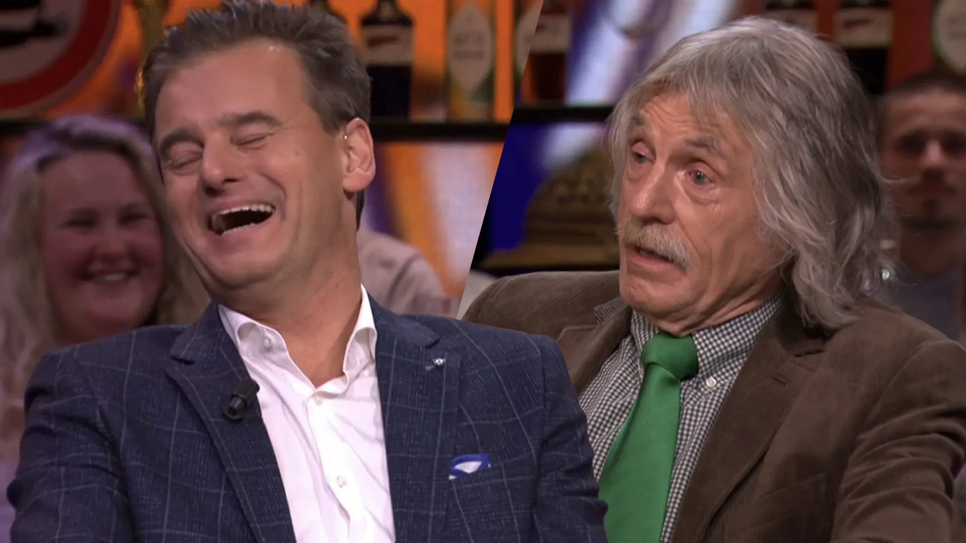 Wilfred barst in lachen uit om Johan's poging zijn pinpas te deblokkeren
